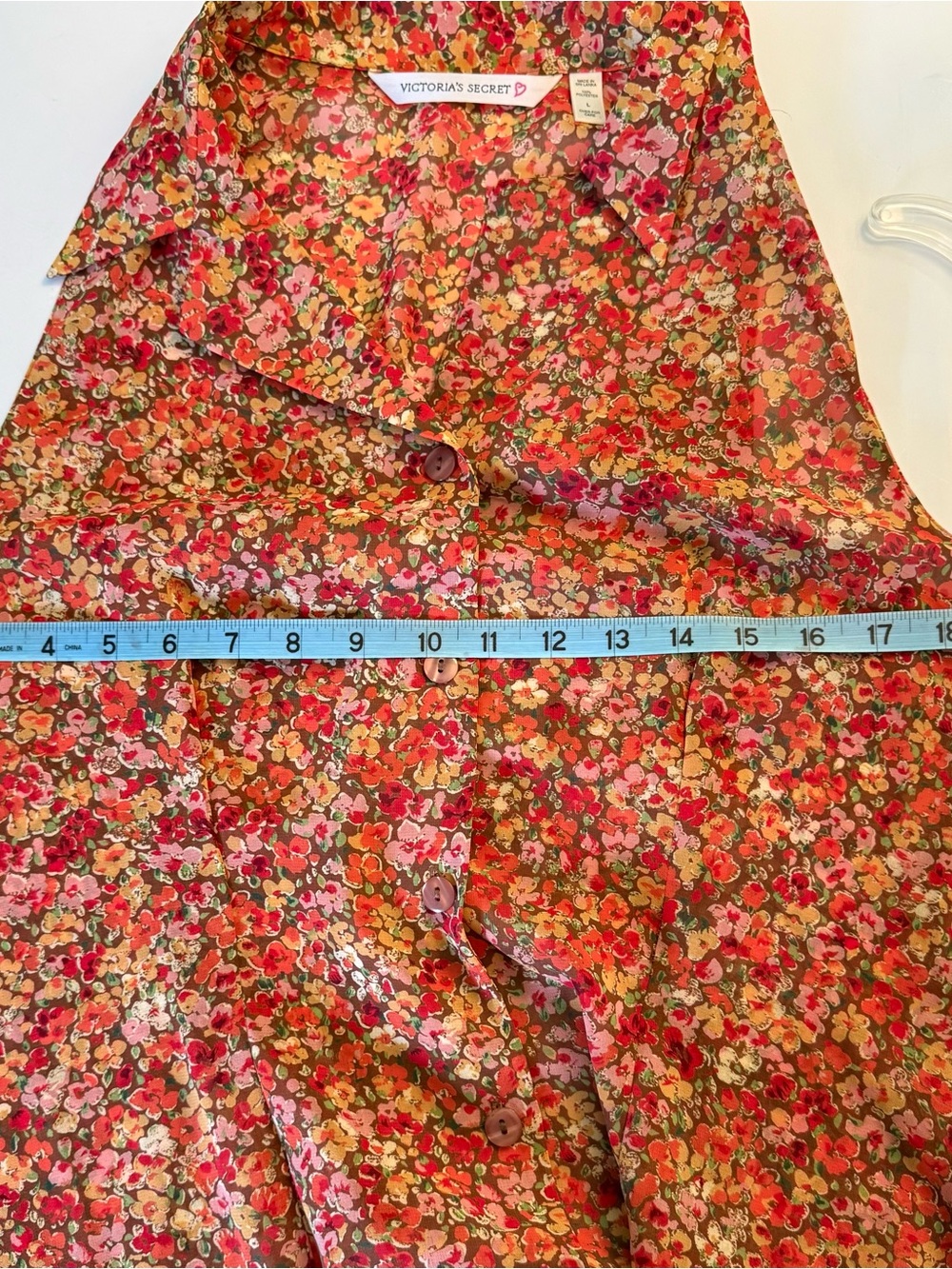 NWOT Victoria's Secret Sheer Floral Collared Sleeveless Maxi Dress - Large - Picture 11 of 13